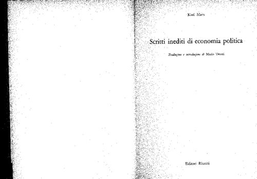 Scritti inediti di economia politica