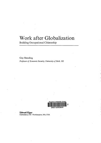 Work after Globalization – Building Occupational Citizenship