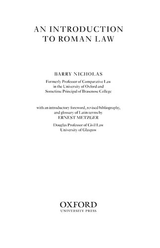 An Introduction to Roman Law