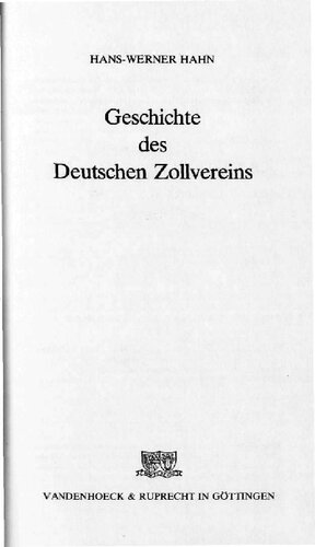 Geschichte des Deutschen Zollvereins
