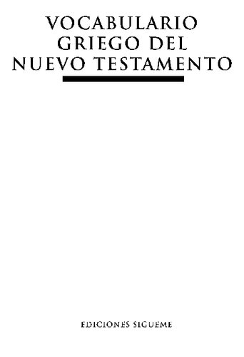 Vocabulario Griego del Nuevo Testamento