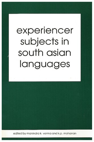 Experiencer Subjects in South Asian languages