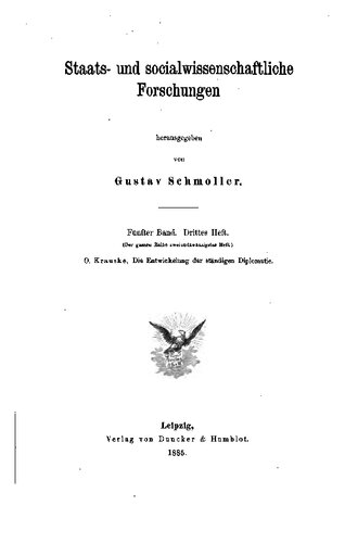 Die Entwicklung der ständigen Diplomatie vom fünfzehnten Jahrhundert bis zu den Beschlüssen von 1815 und 1818