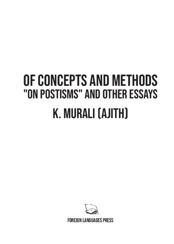 On Concepts and Methods: 