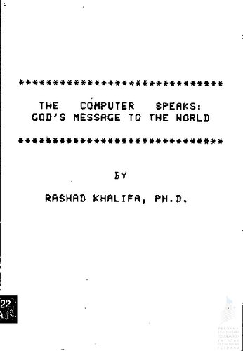 The Computer Speaks: God's Message to the World