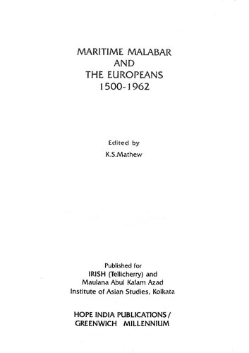 Maritime Malabar and the Europeans: 1500-1962