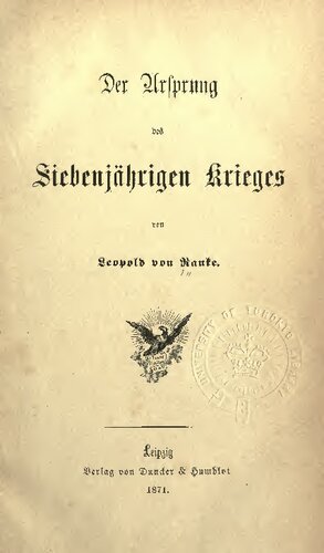 Der Ursprung des Siebenjährigen Krieges