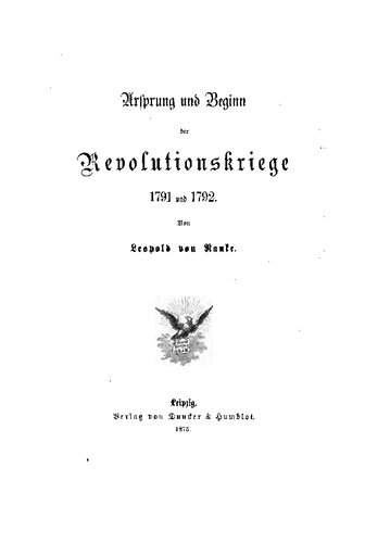 Ursprung und Beginn der Revolutionskriege 1791 und 1792
