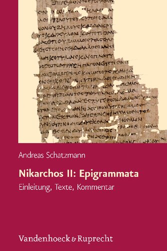 Nikarchos II: Epigrammata. Einleitung, Texte, Kommentar