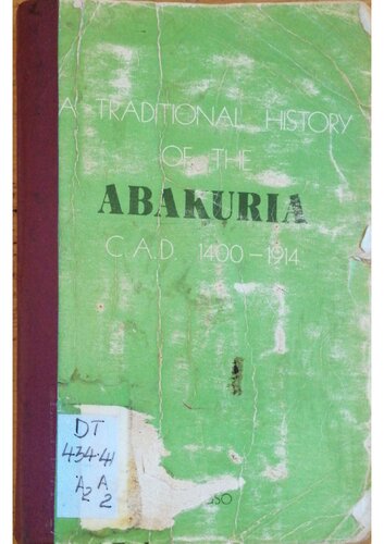 A Traditional History of the Abakuria C. A.D. 1400-1914