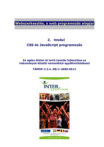 Webszerkesztés, a web programozás alapjai 2 - CSS és JavaScript programozás