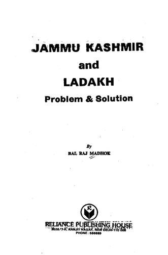 Jammu, Kashmir, and Ladakh : problem & solution