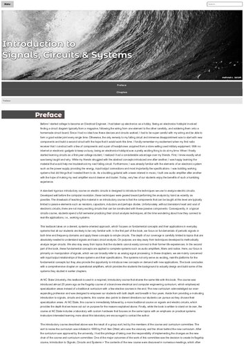 Introduction to Signals, Circuits and Systems