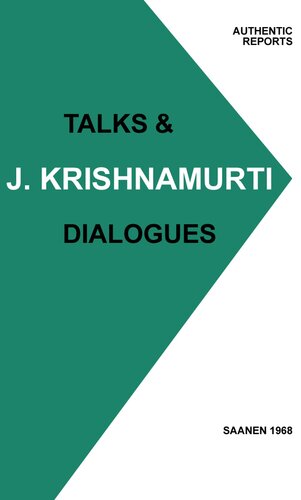 Talks and Dialogues Saanen 1968