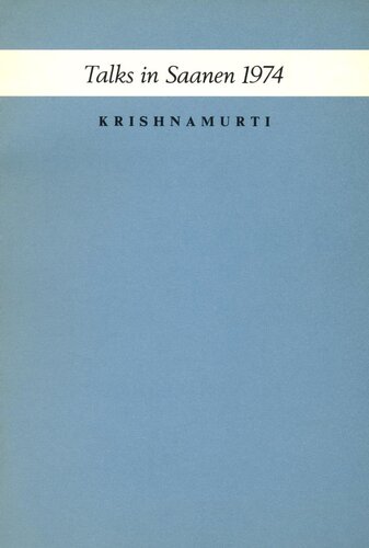 Talks in Saanen 1974