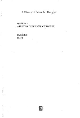 A History of Scientific Thought: Elements of a History of Science