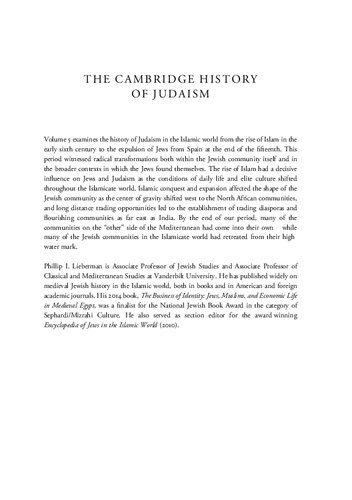 The Cambridge History of Judaism: Volume 5, Jews in the Medieval Islamic World