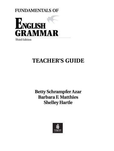 Fundamentals of English Grammar, Teacher's Guide (Book & CD-ROM)