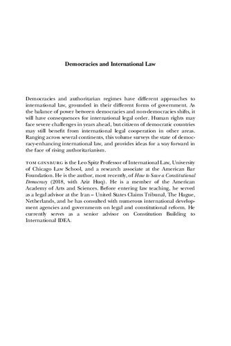 Democracies and International Law