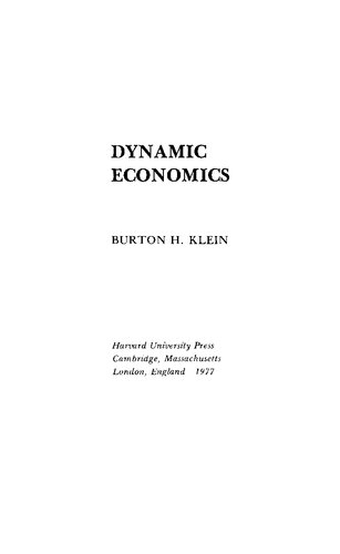 Dynamic Economics