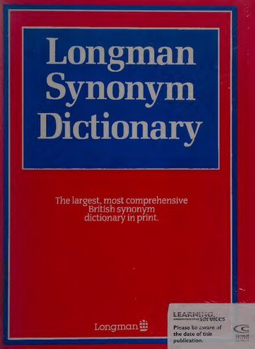 Longman Synonym Dictionary