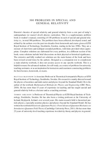 300 Problems in Special and General Relativity: With Complete Solutions