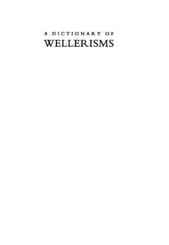 A Dictionary of Wellerisms