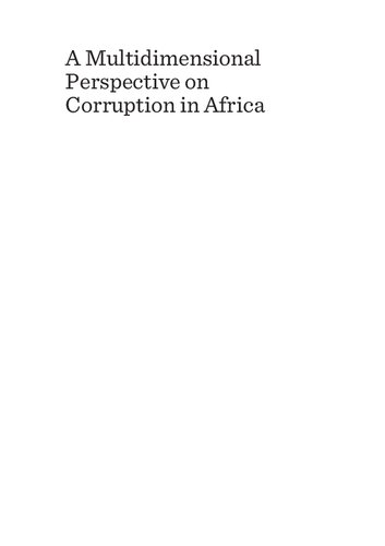 A Multidimensional Perspective on Corruption in Africa: Wealth, Power, Religion and Democracy