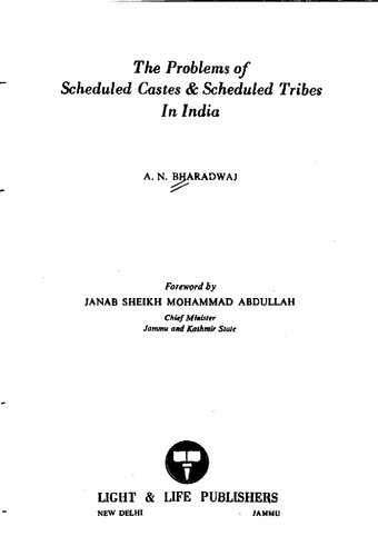 The problems of scheduled castes and scheduled tribes in India