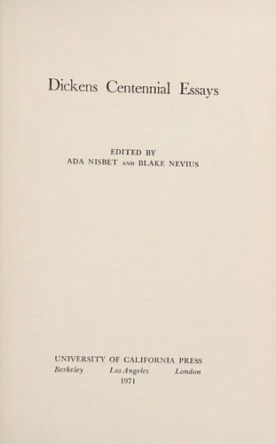 Dickens Centennial Essays