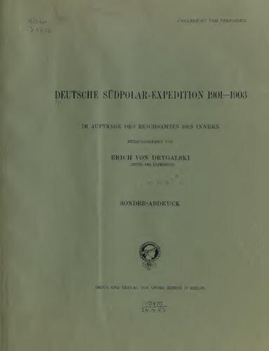 MITTLERE ISOBARENKARTEN UND TÄGLICHE SYNOPTISCHE WETTERKARTEN DER HÖHEREN SÜDLICHEN BREITEN VOM 11. Juni 1903 bis 31. März 1904