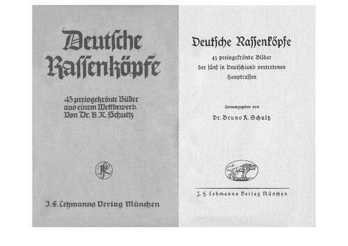 Schultz, Bruno - Deutsche Rassenkoepfe (29 Doppels., Scan, Fraktur)