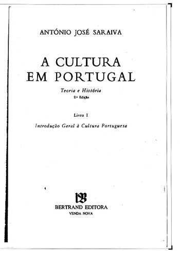 Introdução Geral à Cultura Portuguesa