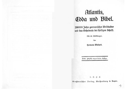 Atlantis, Edda und Bibel