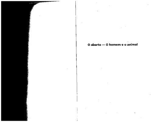 O aberto - o homem e o animal