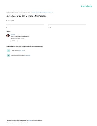 Introduccion a los Metodos Numericos