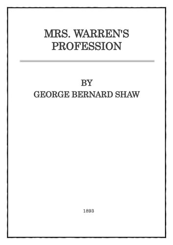 Mrs. Warren's Profession