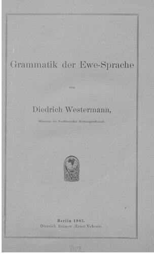 Grammatik der Ewe-Sprache