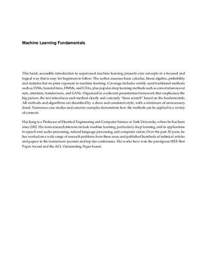 Machine Learning Fundamentals - A Concise Introduction
