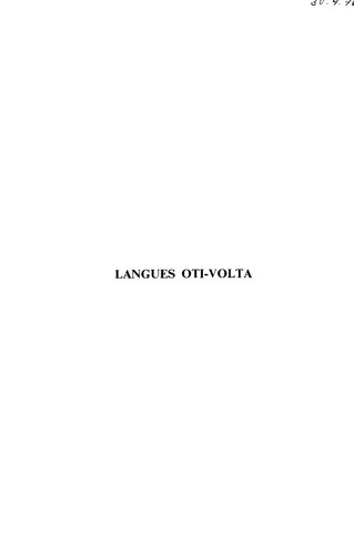 Les Langues Oti-Volta