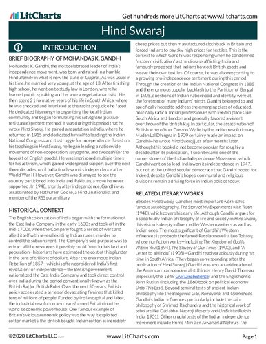 Hind Swaraj — LitCharts Study Guide