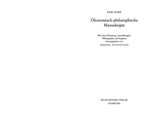 Ökonomisch-philosophische Manuskripte