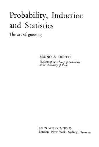Probability, Induction and Statistics ()