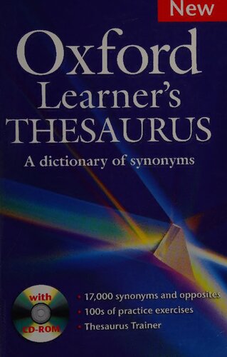 Oxford Learner's Thesaurus - A Dictionary of Synonyms