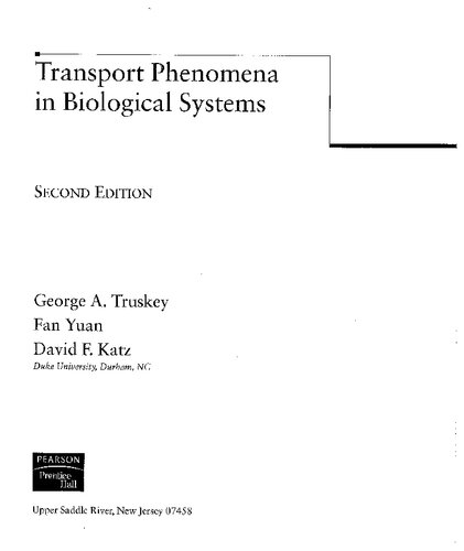 Transport Phenomena in Biological Systems