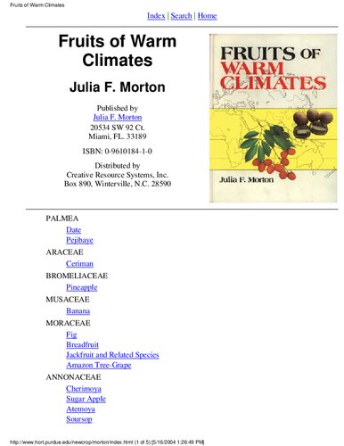 Fruits of Warm Climates