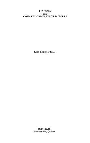 Manuel de construction de triangles