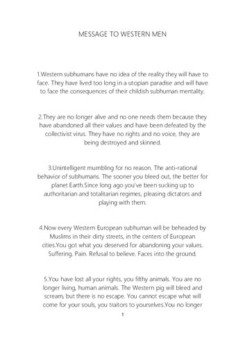 Message to Western Men
