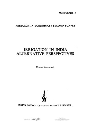 Irrigation in India : Alternative Perspectives