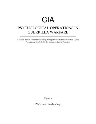CIA PSYCHOLOGICAL OPERATIONS IN GUERRILLA WARFARE